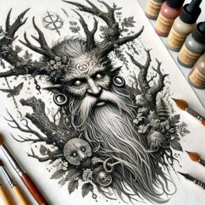 slowianskie-opowiesci-neotraditional-bold-texture-for-lower-back – tattoo design ideas free ai generated – Gallery: slavic-mythology-inkby-ai