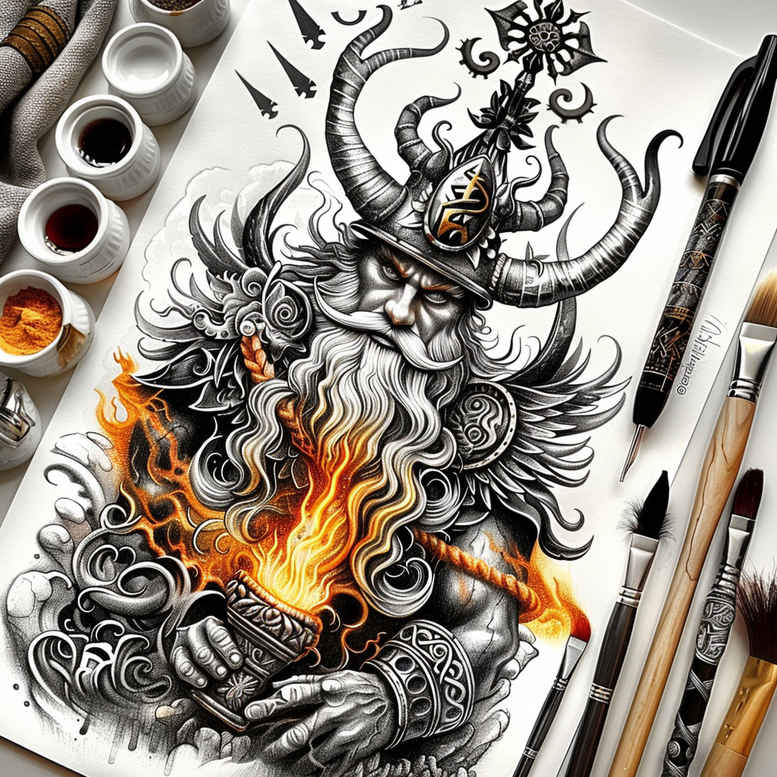 slowianskie-opowiesci-realism-ink-layering-for-lower-back – tattoo design ideas free ai generated – Gallery: slavic-mythology-inkby-ai