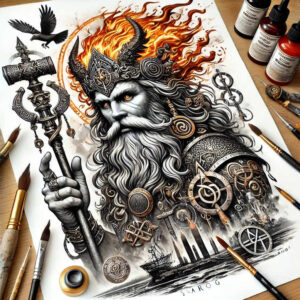 slowianskie-duchy-surrealism-timeless-for-lower-chest – tattoo design ideas free ai generated – Gallery: slavic-mythology-inkby-ai