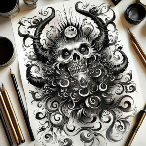 slowianska-magia-surrealism-fragmentation-for-shoulder – tattoo design ideas free ai generated – Gallery: slavic-mythology-inkby-ai