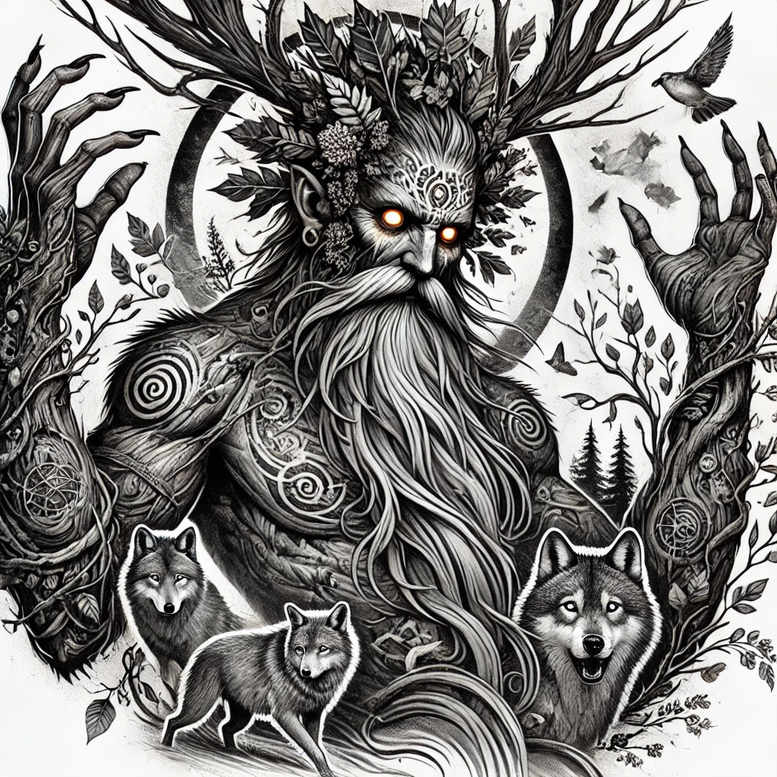 slowianskie-wierzenia-neotraditional-soft-shadows-for-toe – tattoo design ideas free ai generated – Gallery: slavic-mythology-inkby-ai