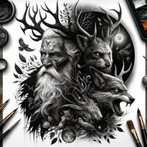 slowianska-kosmogonia-neotraditional-enhanced-shading-for-upper-chest – tattoo design ideas free ai generated – Gallery: slavic-mythology-inkby-ai