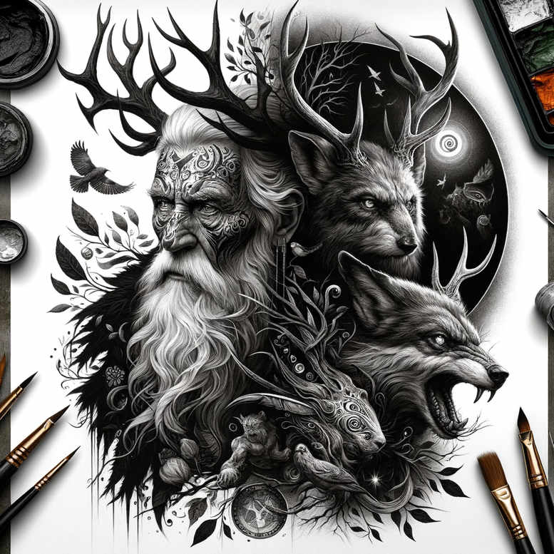 slowianska-kosmogonia-neotraditional-enhanced-shading-for-upper-chest – tattoo design ideas free ai generated – Gallery: slavic-mythology-inkby-ai