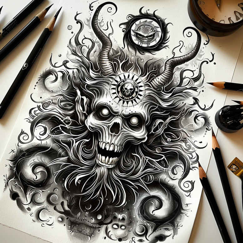 slowianskie-opowiesci-magiczne-surrealism-fantastical-for-ankle – tattoo design ideas free ai generated – Gallery: slavic-mythology-inkby-ai