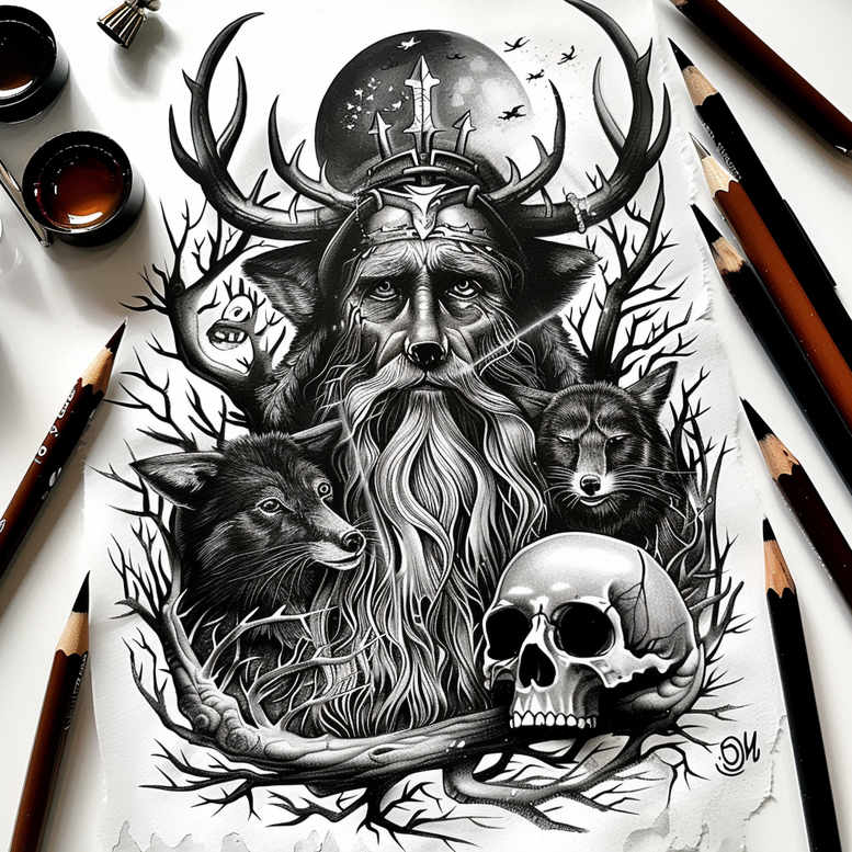 slowianskie-potwory-realism-natural-look-for-lower-arm – tattoo design ideas free ai generated – Gallery: slavic-mythology-inkby-ai