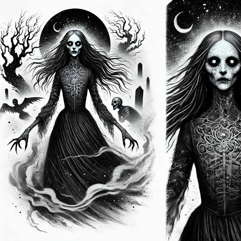 slavic-mythology tattoo design ideas line-art blood red symbolising strength