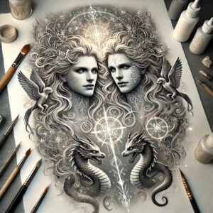 slavic-mythology tattoo design ideas strong outlines broken represents endurance
