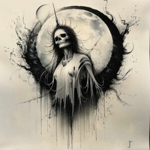 slavic-mythology tattoo design ideas Realism realistic perspective ruin for sternum