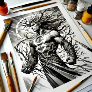 slavic-mythology tattoo design ideas Surrealism chromatic aberration supernatural perseverance and power