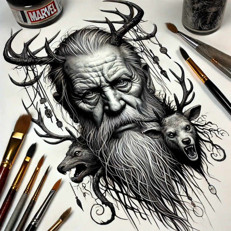 slavic-mythology tattoo design ideas artistic shading witchcraft shows courage