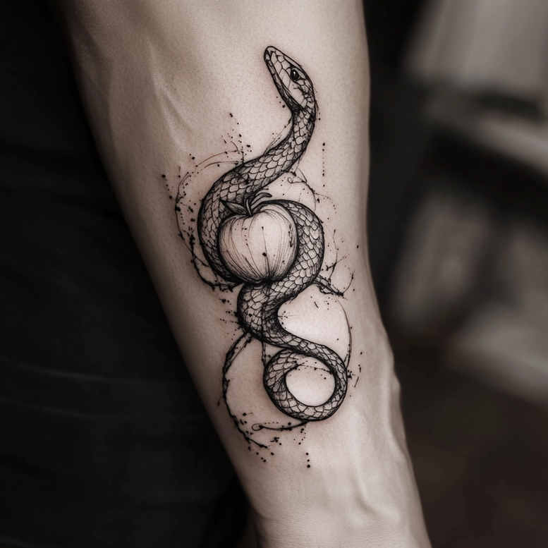 snakes tattoo design ideas Surrealism shimmering forms concise for upper shoulder