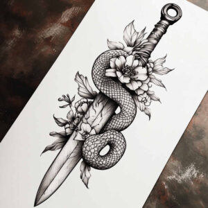 snakes tattoo design ideas intricate outline only symbolising strength