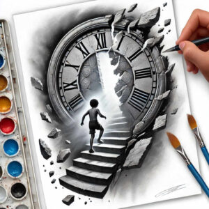 color-stairs-tattoo – tattoo design ideas free ai generated – surrealism-symbolic-motifs – for-lower-back – Gallery: stairs-inkby-ai