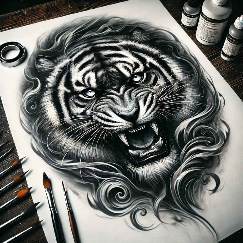 tigers tattoo design ideas color saturation predator stance embodying resilience