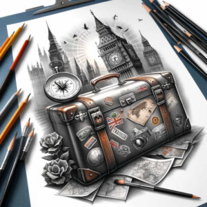 travels tattoo design ideas micro art escape art symbolising courage