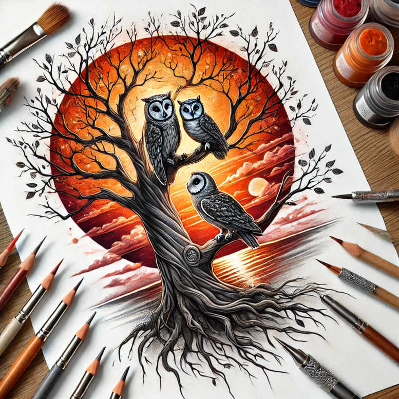 trees tattoo design ideas fine-line forest ink represents strength
