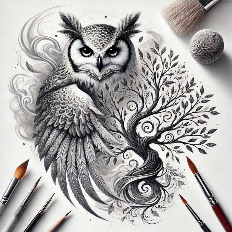 trees tattoo design ideas textured shading organic power embodying endurance