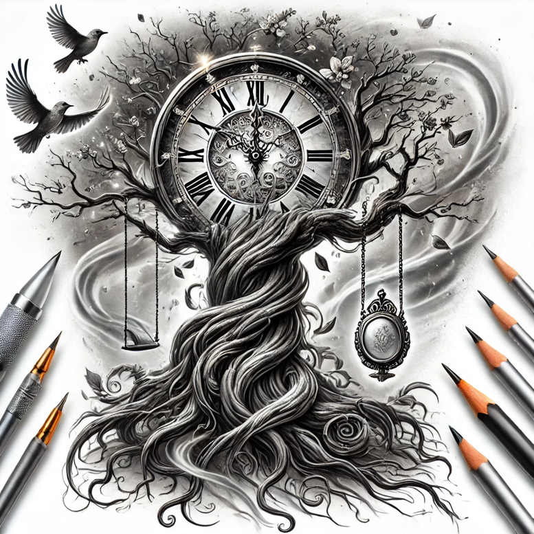trees tattoo design ideas textured fills sacred nature resilience and power