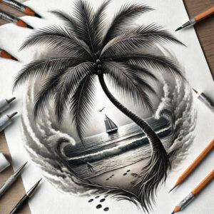 trees tattoo design ideas Surrealism phantasm tree symmetry for back of neck