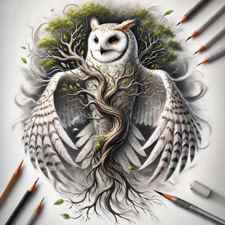 tree-harmony-motif-realism-optical-illusion-for-heel – tattoo design ideas free ai generated – Gallery: trees-inkby-ai