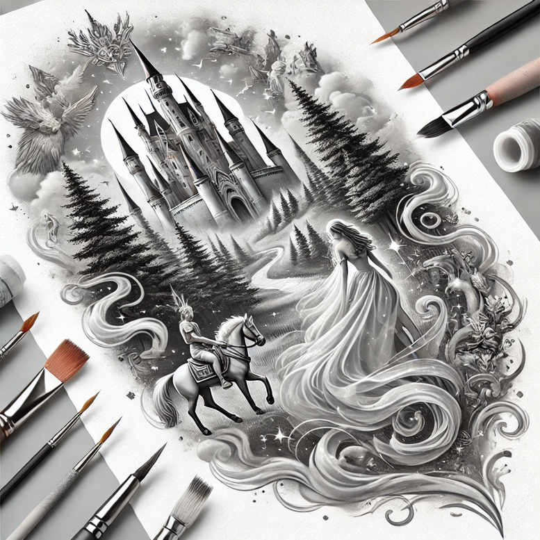 realistic-tree-neotraditional-artful-color-for-side – tattoo design ideas free ai generated – Gallery: trees-inkby-ai