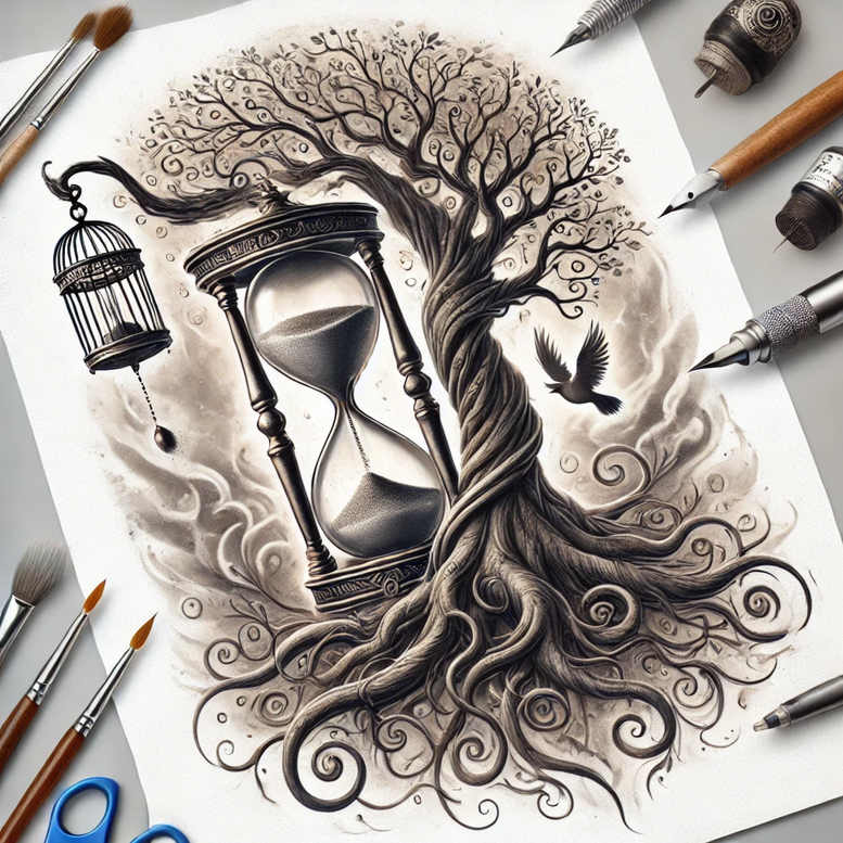 tree-with-dots-realism-depth-shading-for-chest – tattoo design ideas free ai generated – Gallery: trees-inkby-ai