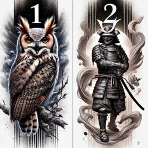 spirituality-motif-tattoo-realism-micro-detail-for-thigh – tattoo design ideas free ai generated – Gallery: warriors-asia-inkby-ai