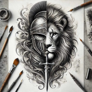 warrior-protection-motif-surrealism-imaginative-for-arm – tattoo design ideas free ai generated – Gallery: warriors-inkby-ai