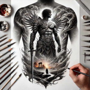 warriors tattoo design ideas expressive color bodyguard vibe for biceps