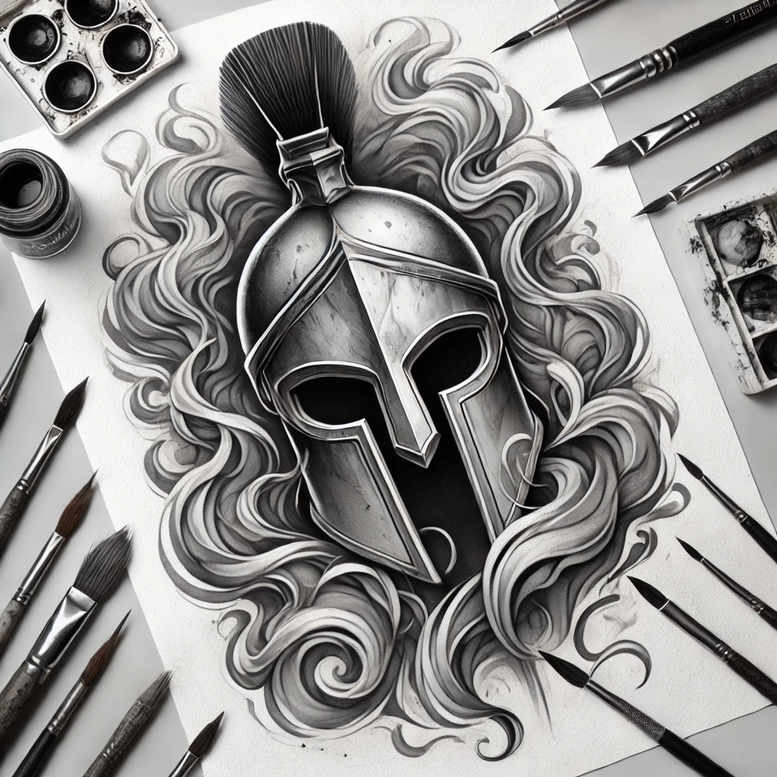 warriors tattoo design ideas vivid gradients fearless look for stomach