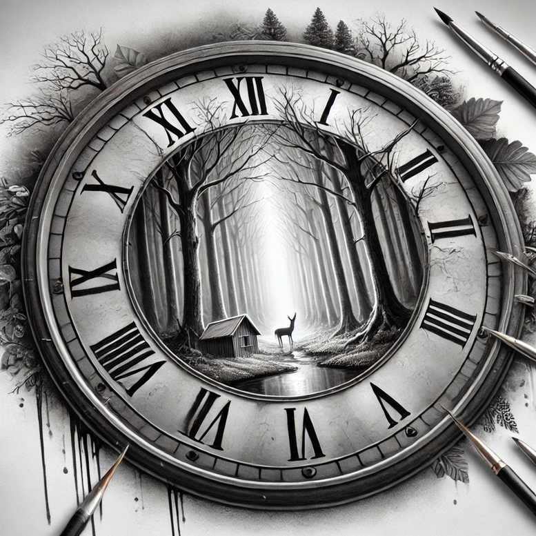 time-transformation-symbol-realism-soft-transitions-for-side – tattoo design ideas free ai generated – Gallery: watches-hourglass-inkby-ai