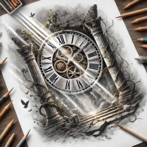 watches-hourglass tattoo design ideas moody ticking symbol for lower thigh