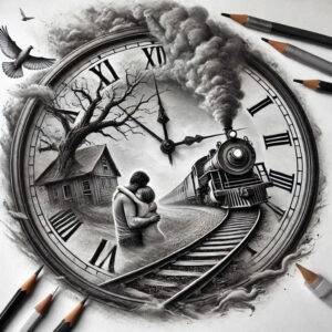 watches-hourglass tattoo design ideas Surrealism shifting shapes ticking symbol shows courage