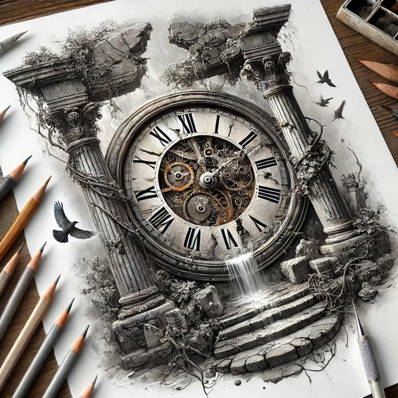 time-harmony-symbol-neotraditional-layered-fill-for-shoulder-blade – tattoo design ideas free ai generated – Gallery: watches-hourglass-inkby-ai