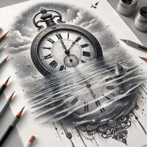instant-surrealism-chromatic-flux-for-upper-shoulder – tattoo design ideas free ai generated – Gallery: watches-hourglass-inkby-ai