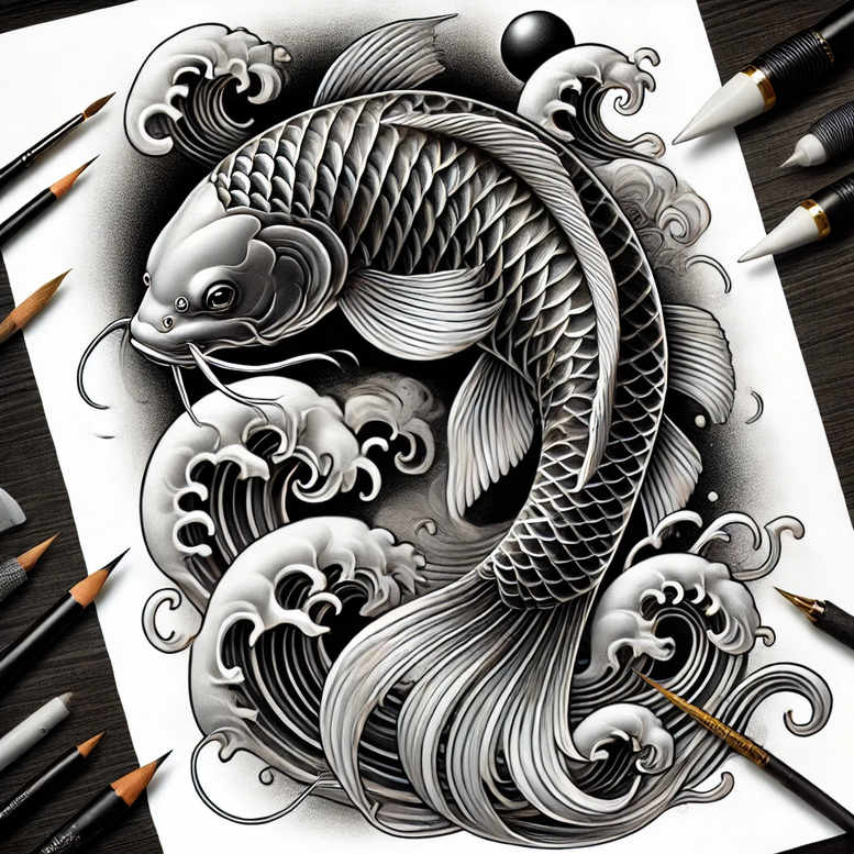 fish-neotraditional-bold-color-blocks-for-lower-arm – tattoo design ideas free ai generated – Gallery: water-animals-inkby-ai