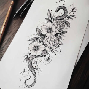water-animals tattoo design ideas Surrealism imperfect symmetry coral life represents perseverance