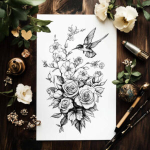 water-animals tattoo design ideas deep blacks fish motion determination and power