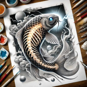water-animals tattoo design ideas mirrored effect oceanic balance meaning resilience