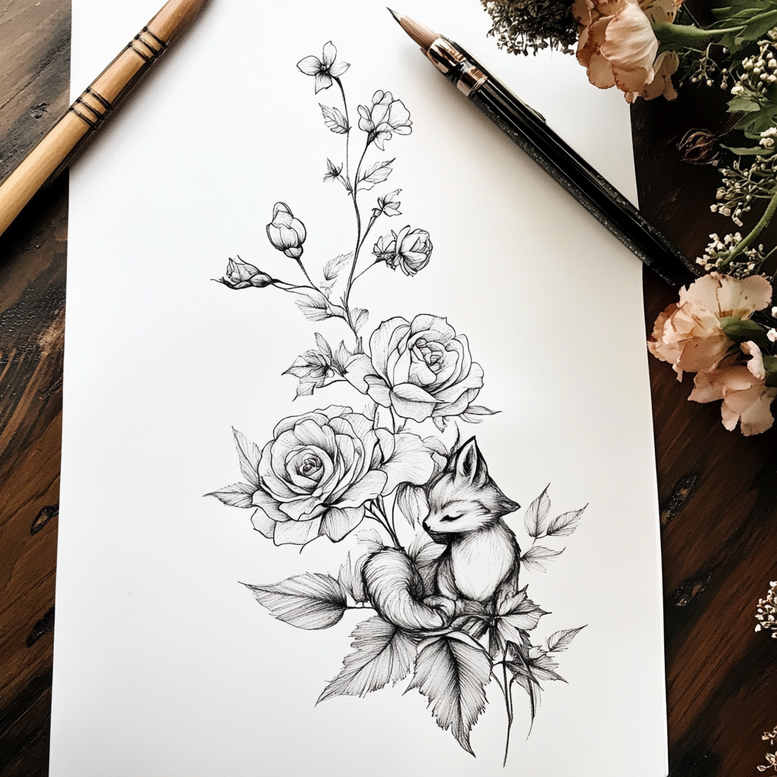 water-animals tattoo design ideas Realism refined lines sea creature stands for strength