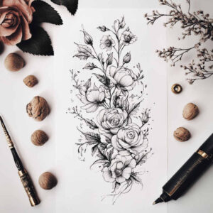water-animals tattoo design ideas subtle tone wild water symbol of perseverance