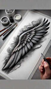 spirituality-symbol-wings-tattoo – tattoo design ideas free ai generated – realism-cgi-realism – for-upper-back – Gallery: wings-inkby-ai