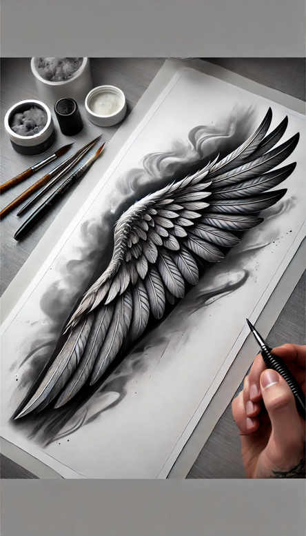 wings tattoo design ideas high-key ethereal rise for lower back