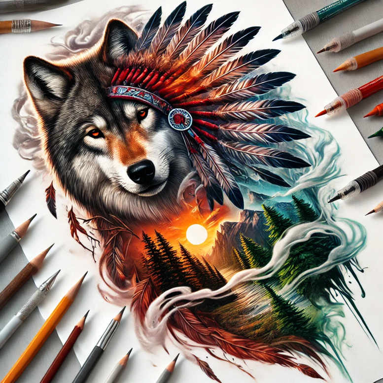 wolves tattoo design ideas realistic sharp senses embodying determination
