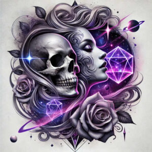 wolves tattoo design ideas Surrealism unreal untamed force for back of neck