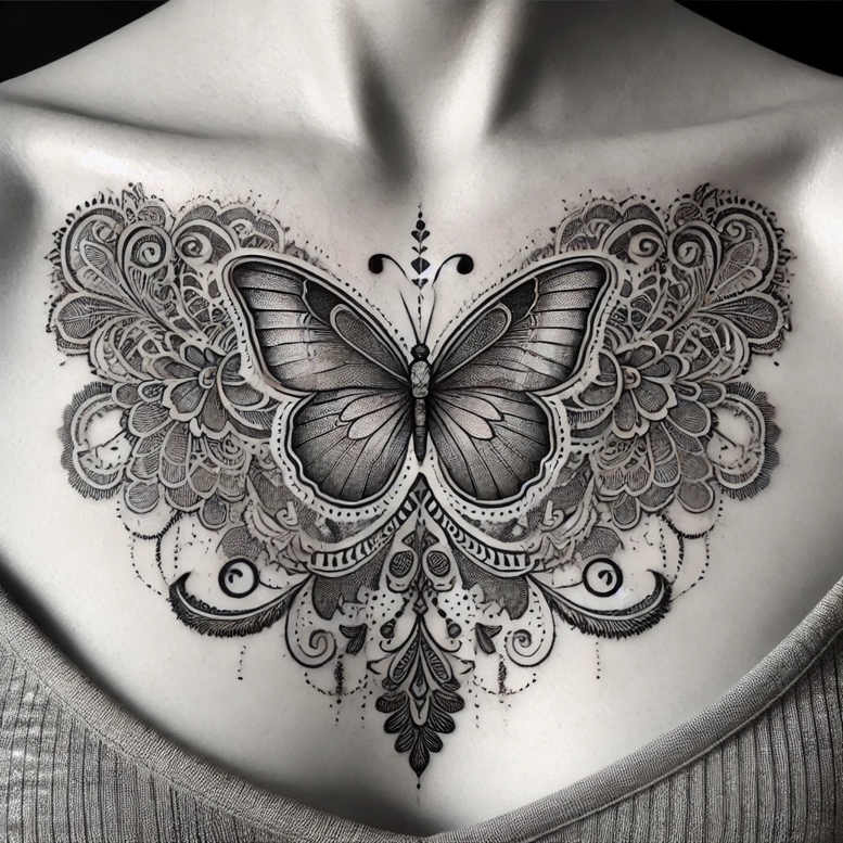butterflies-moths-dragonflies tattoo design ideas elaborate airy embodying perseverance