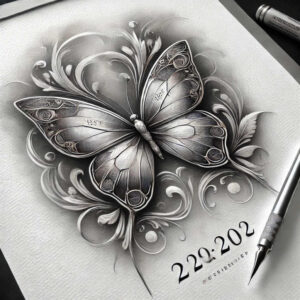 butterflies-moths-dragonflies tattoo design ideas mystic crisp outline for foot