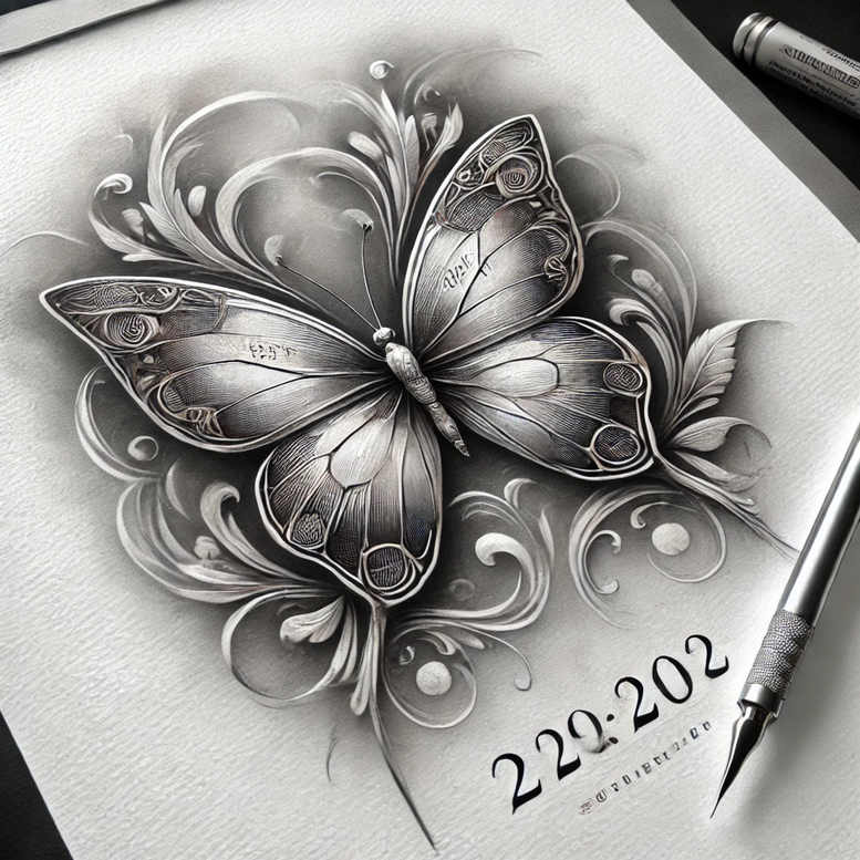 butterflies-moths-dragonflies tattoo design ideas mystic crisp outline for foot