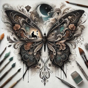 butterflies-moths-dragonflies tattoo design ideas clear edge detailed anatomy stands for resilience