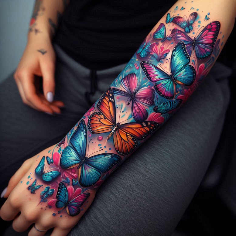 butterflies-moths-dragonflies tattoo design ideas little tattoo detailed segments embodying resilience